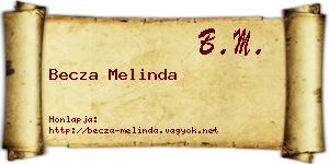 Becza Melinda névjegykártya