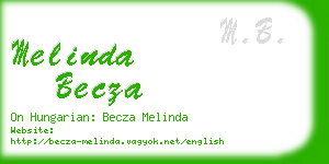 melinda becza business card